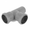TRÓJNIK RÓWNOPRZELOTOWY KANALIZACYJNY FI 50x50mm KĄT 90° SZARY PCV PP