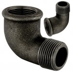 KOLANO KOLANKO NYPLOWE WZ FI 5/4 CALA WZ 11/4 DN32 ŻELIWNE CZARNE STAL