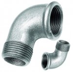 KOLANO KOLANKO OCYNKOWANE Ø 3/4'' NYPLOWE GW/GZ DN20 ŻELIWNE SOLIDNE MOCNE