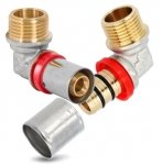 KOLANO NYPLOWE ZAPRASOWYWANE PEX ALUPEX FI 25x3/4 GZ DIAMOND FZZ-004.3/4X25.KOL-C