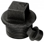 KOREK CZARNY GWINT 3/4 DN20 ZAŚLEPKA KAPA STAL Z OBRZEŻEM ŻELIWNY