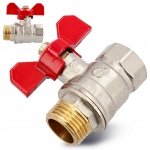 ZAWÓR KULOWY KUREK 1/2'' CALA WZ DN15 MOTYLEK ART.2471-15.WZ.MOT