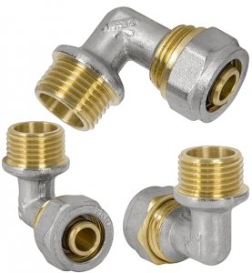 KOLANO KOLANKO NYPLOWE PEX ALUPEX SKRĘCANE 32 mm x 1'' GZ MOSIĄDZ