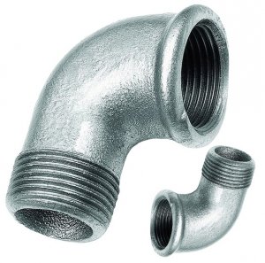 KOLANO KOLANKO OCYNKOWANE Ø 3/4'' NYPLOWE GW/GZ DN20 ŻELIWNE SOLIDNE MOCNE