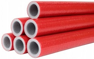 IZOLACJA OTULINA NA RURĘ PEX MIEDZIANĄ PP FI 22/6mm CZERWONA 2m