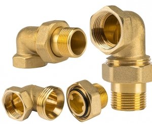 ŚRUBUNEK MOSIĘŻNY FI 3/4 CALA DN20 KĄTOWY RÓWNOPRZELOTOWY Z ORINGIEM