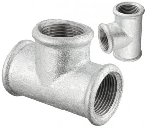 TRÓJNIK OCYNKOWANY OCYNK W/W 3/4 CALA DN20 RÓWNOPRZELOTOWY ŻELIWNY SOLIDNY