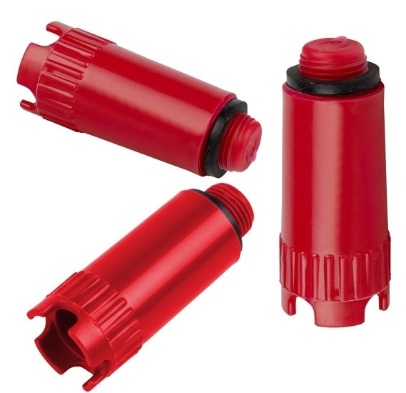KOREK ZAŚLEPKA DO PRÓB SZCZELNOŚCI CIŚNIENIA FI 1/2" CZERWONY PLASTIKOWY KOREK PS.CZ-1/2