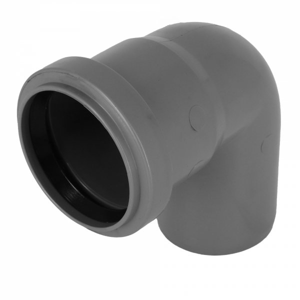 KOLANO KOLANKO KANALIZACYJNE ODPŁYWOWE SZARE FI 50mm KĄT 90° MOCNE