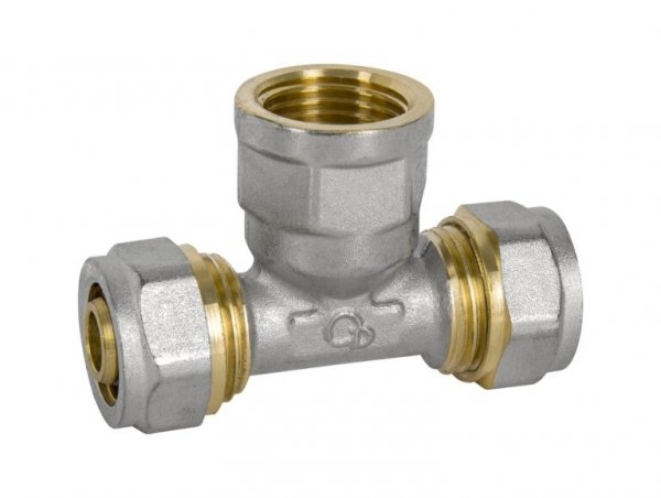 TRÓJNIK TROJAK REDUKCYJNY PEX ALUPEX SKRĘCANY 16x1/2" GW Z GWINTEM