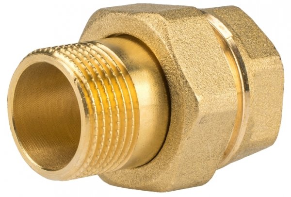 ŚRUBUNEK MOSIĘŻNY FI 3/4" CALA DN20 PROSTY RÓWNOPRZELOTOWY Z ORINGIEM