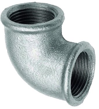 KOLANO KOLANKO OCYNKOWANE 1/2" MUFOWE W/W OCYNK DN15 ŻELIWNE SOLIDNE MOCNE