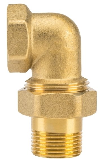 ŚRUBUNEK MOSIĘŻNY FI 1/2" CALA DN15 KĄTOWY RÓWNOPRZELOTOWY Z ORINGIEM