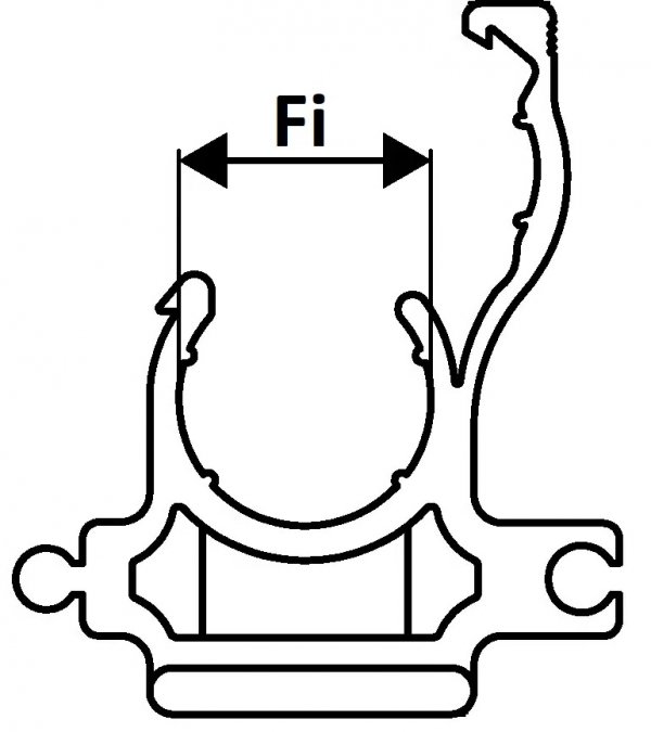 UCHWYT DO RURY 16mm Z KLAPKĄ ZATRZASK 16 PEX PP KLIPS ZAPINANY ZAMYKANY