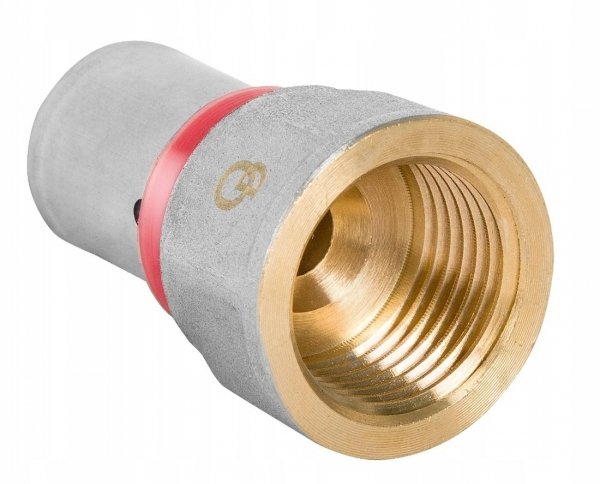 ZŁĄCZKA MUFOWA ZAPRASOWYWANA PEX ALUPEX FI 16x1/2 GW MOCNY MOSIĄDZ DIAMOND FZZ-002.1/2X16.ZŁ-DZ
