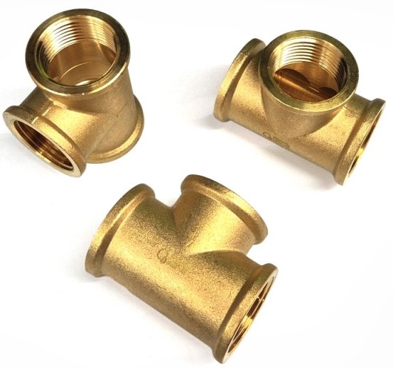 TRÓJNIK MOSIĘŻNY ZŁĄCZKA MOSIĘŻNA RÓWNOPRZELOTOWY Ø 1/2'' DN15 SOLIDNY MOCNY K-130.TRÓJ.15.Y.