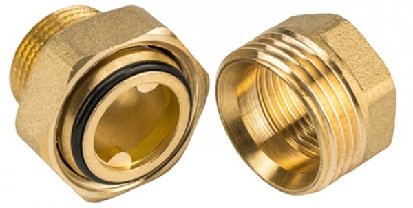 ŚRUBUNEK MOSIĘŻNY FI 5/4" CALA 11/4 DN32 PROSTY RÓWNOPRZELOTOWY Z ORINGIEM