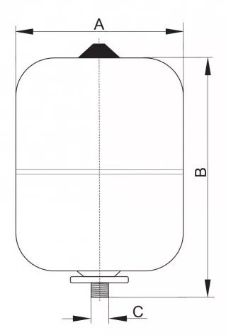 NACZYNIE PRZEPONOWE WZBIORCZE ZBIORNIK DO INSTALACJI C.O. 35L / 36L BASIC