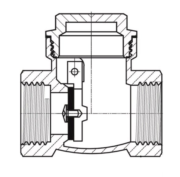 ZAWÓR ZWROTNY MOSIĘŻNY KLAPOWY 1/2&quot; DN15 KIERUNKOWY ART.10-15