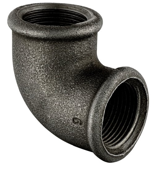 KOLANO KOLANKO WW FI 3/4" CALA  DN20 ŻELIWNE CZARNE STAL MOCNE