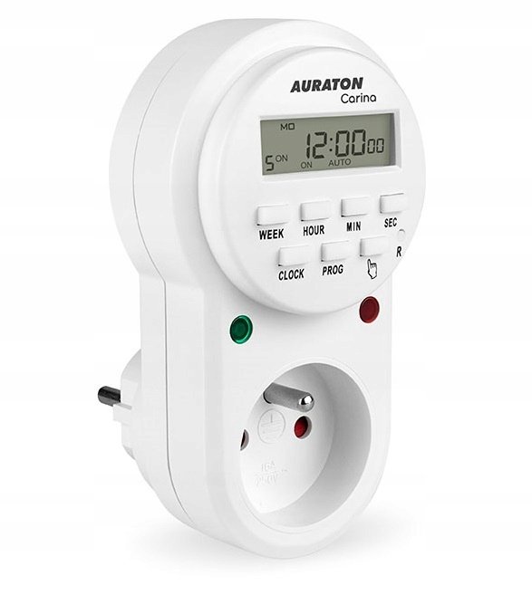AURATON CARINA TYGODNIOWY , WIELOFUNKCYJNY WYŁĄCZNIK CZASOWY GNIAZDKO