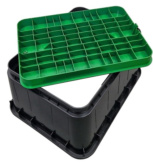 SKRZYNKA STUDZIENKA ZAWOROWA JUMBO - DO 6 ELEKTROZAWORÓW - DUŻA ZIELONA 14"