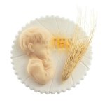 Dekoracja cukrowa na tort HOSTIA Z KŁOSEM chłopiec 10cm