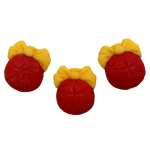 Dekoracja cukrowa ŚWIĄTECZNA BOMBKA czerwona 3 szt