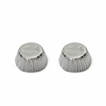 Papilotki Cupcake metalizowane 50/32 h -SREBRNE 10szt