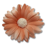 Margaretka kwiat z masy cukrowej 1 szt. - KOLOR ŁOSOSIOWY