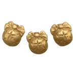 Dekoracja cukrowa ŚWIĄTECZNA BOMBKA złota 3 szt