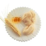 Dekoracja cukrowa na tort HOSTIA Z KŁOSEM dziewczynka 10cm