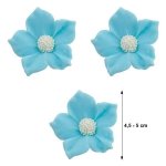 Duże kwiaty cukrowe na tort CLEMATIS 3szt niebieskie