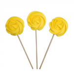 Lizaki Bezowe ŻÓŁTE – Dekoracja na Tort i Deser | 3 sztuk | Hokus