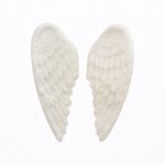 Dekoracja cukrowa na tort - BIAŁE SKRZYDŁA Chrzes Komunia