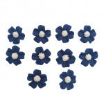 Kwiatki cukrowe na tort NIEZAPOMINAJKA 10szt GRANATOWE