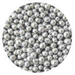 Cukrowe PEREŁKI włoskie na tort SREBRNE 6mm 50g