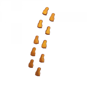 Cukrowa dekoracja na tort STÓPKI chrzest baby shower ZŁOTE 10szt