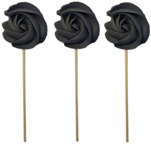 Lizaki Bezowe CZARNE – Dekoracja na Tort i Deser | 3 sztuk | Hokus