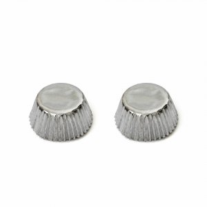 Papilotki Cupcake metalizowane 50/32 h -SREBRNE 10szt