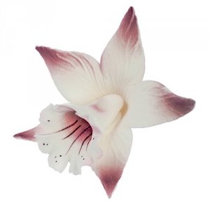 Cukrowa KATLEJA malowana kwiatek z masy cukrowej - 1szt WRZOSOWA