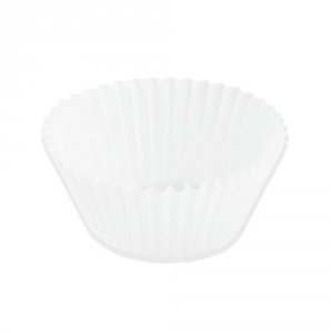 Papilotki Cupcake Polka podst. 50/40 h - BIAŁE 10szt