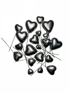 Toppery do dekoracji SERCA SREBRNE  20 szt.