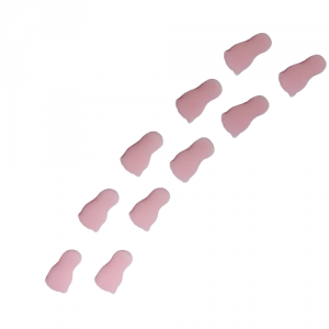 Cukrowa dekoracja na tort STÓPKI chrzest baby shower RÓŻOWE 10szt