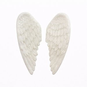 Dekoracja cukrowa na tort - BIAŁE SKRZYDŁA Chrzes Komunia