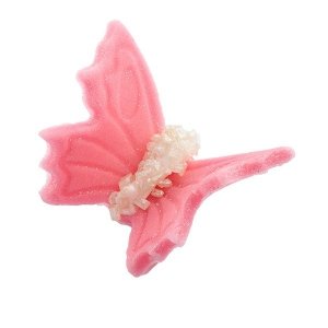 Motylki Cukrowe na Tort Duże Różowe 3D 5 szt – Dekoracje na Torty 