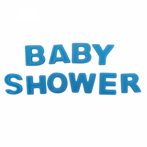Literki Cukrowe - BABY SHOWER - Niebieskie Literki na Tort 
