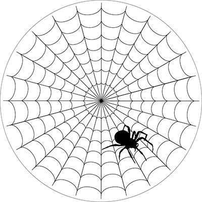 Opłatek na tort Halloween Pajęczyna 20cm 1 szt.