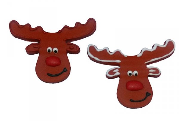 Dekoracja Cukrowa Renifer Świąteczny 2szt