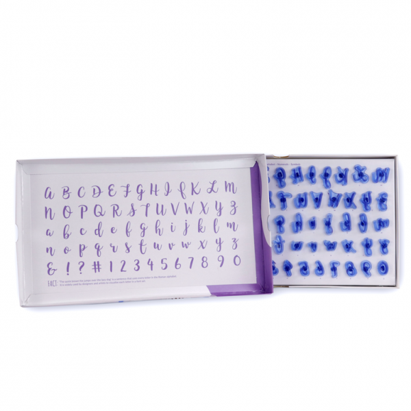 Zestaw ALFABET FUN FONTS do odciskania napisów PME